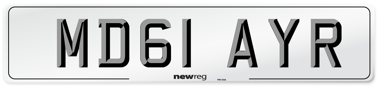 MD61 AYR Number Plate from New Reg